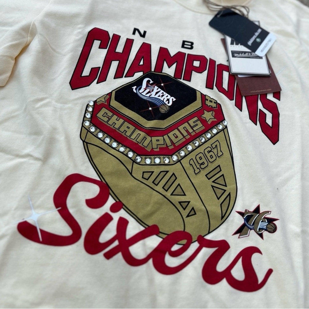 Mitchell & Ness Cream Sixers Champions Tee
